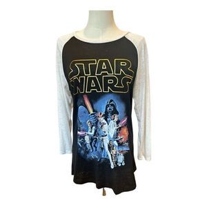 Star Wars Graphic Tee Adult Large A New Hope Long Sleeve Gauze Material T-Shirt